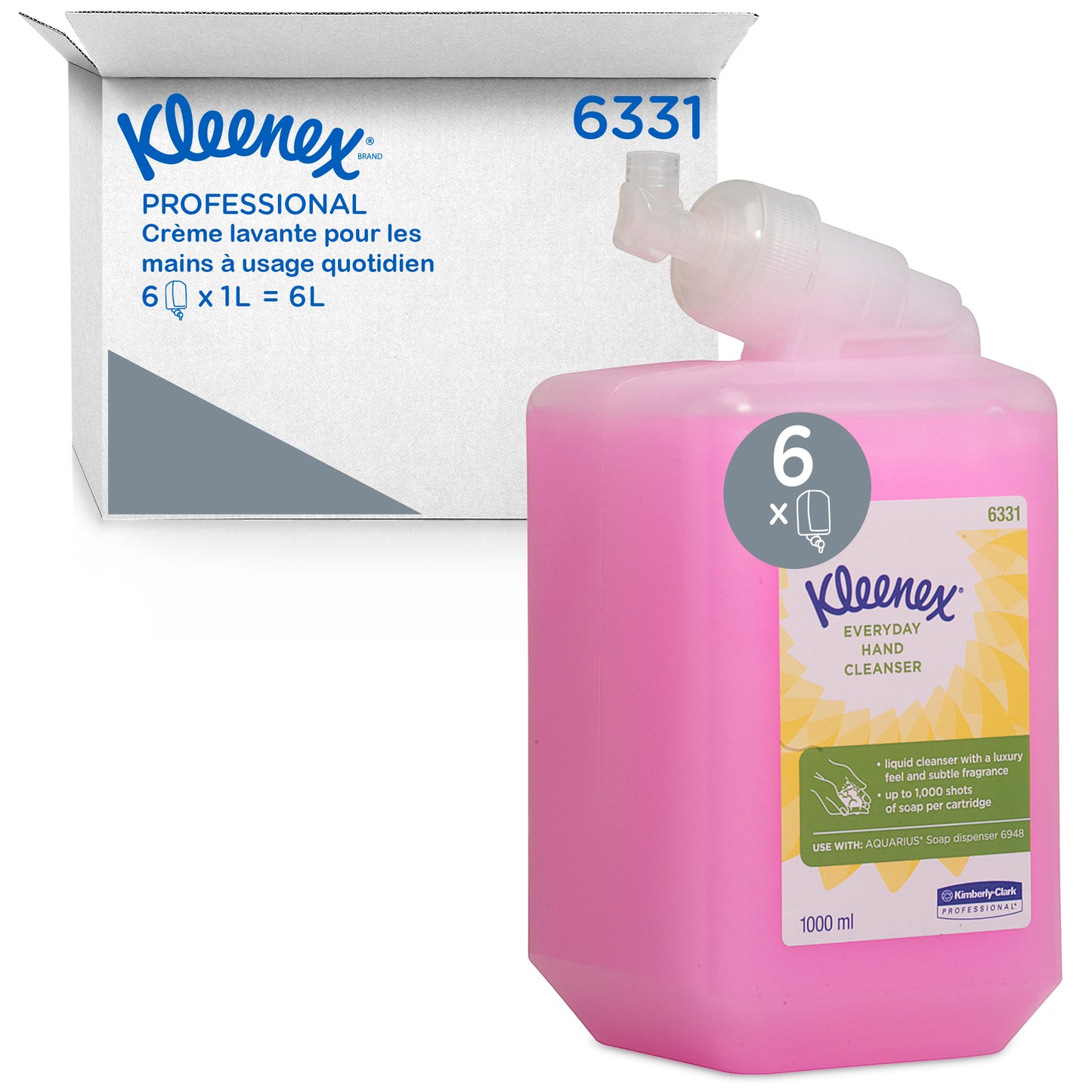 6331, everyday soap, hand soap cartridge, Kleenex hand soap, Kleenex soap, Liquid Hand Soap, Commercial Hand Soap, Commercial liquid hand soap, Hand Soap, Handwash, Handwash refill, Hygienic handwash, Liquid Hand Wash, Liquid hand wash refill, Liquid Soap, Luxury handwash