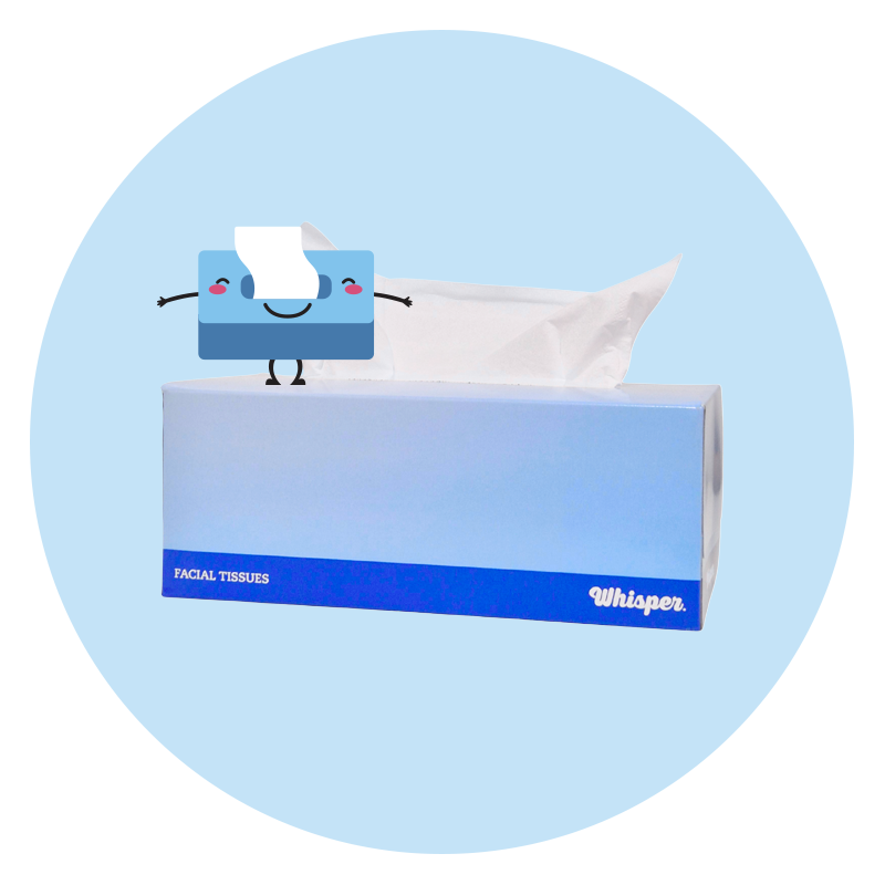 Whisper Facial Tissues