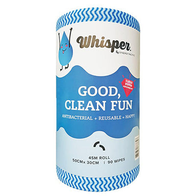 Whisper Reusable Antibacterial Wipes