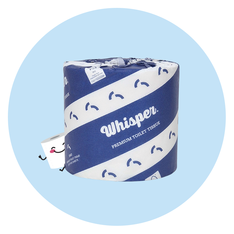 Whisper's Loving Toilet Tissue Range