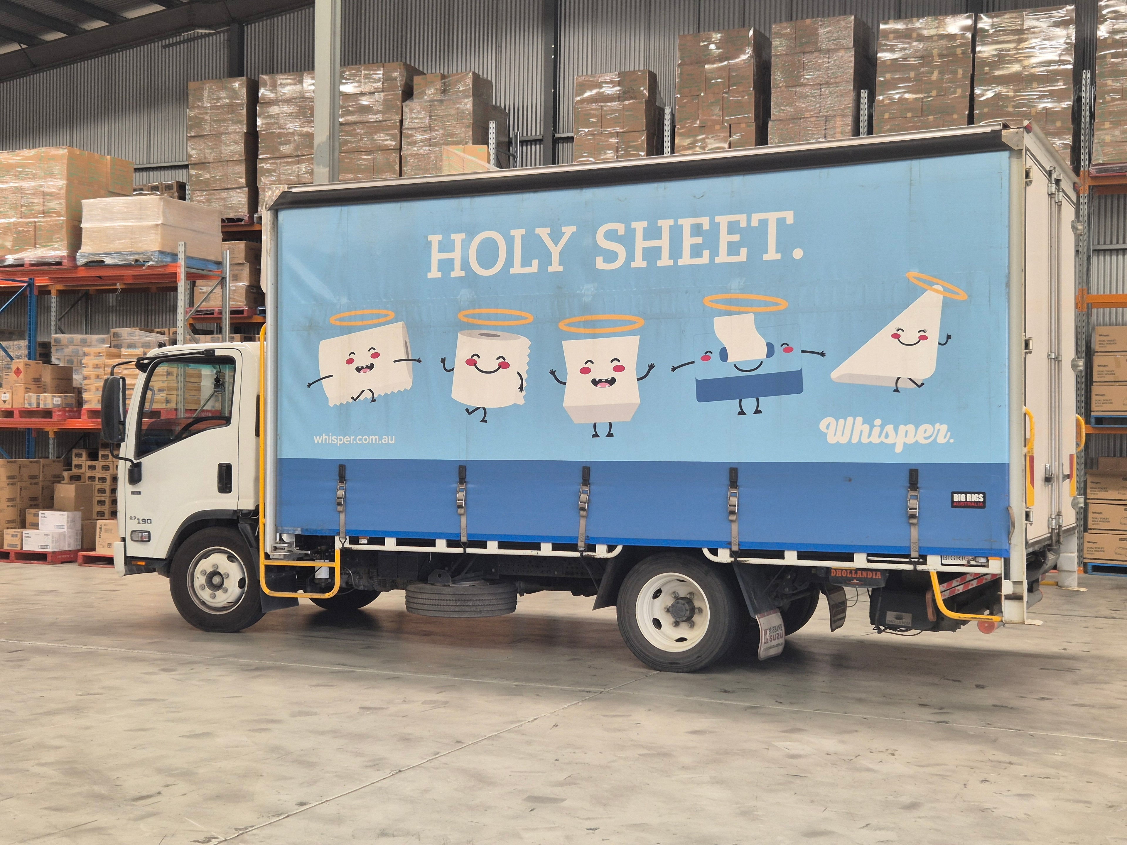 Whisper Truck, whisper's capabilities, logistics, delivery, warehouse, transport, shipping