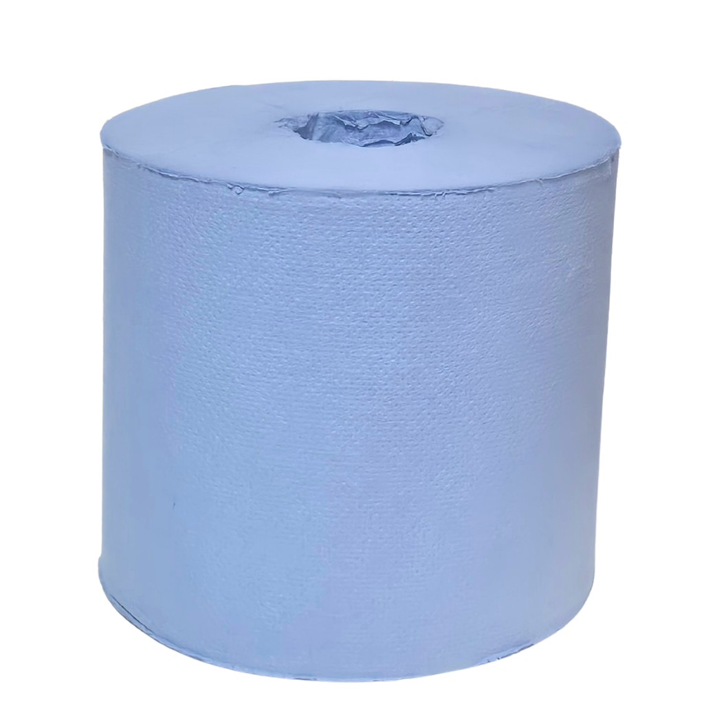 Blue coreless centrefeed paper hand towel, whisper hand towel, coreless, paper hand towel, pull through hand towel, centre feed, centre-pull, blue for food prep areas, Blue Centrefeed paper hand towel, hand towel manufacturer, blue hand towel, whisper, whisper paper products, bulk purchase, 2417, blue