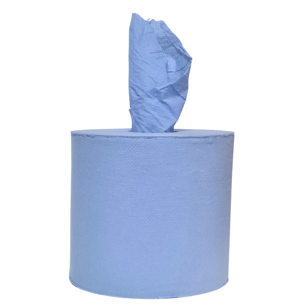 Blue coreless centrefeed paper hand towel, whisper hand towel, coreless, paper hand towel, pull through hand towel, centre feed, centre-pull, blue for food prep areas, Blue Centrefeed paper hand towel, hand towel manufacturer, blue hand towel, whisper, whisper paper products, bulk purchase, 2417, blue