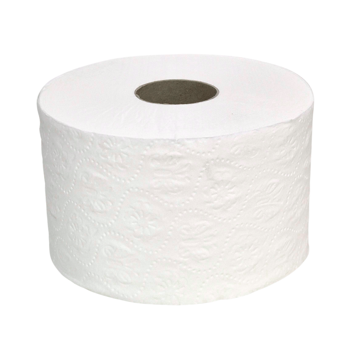 Whisper junior jumbo toilet tissue roll, toilet paper jumbo, white virgin wood pulp, great for high traffic areas, 2718