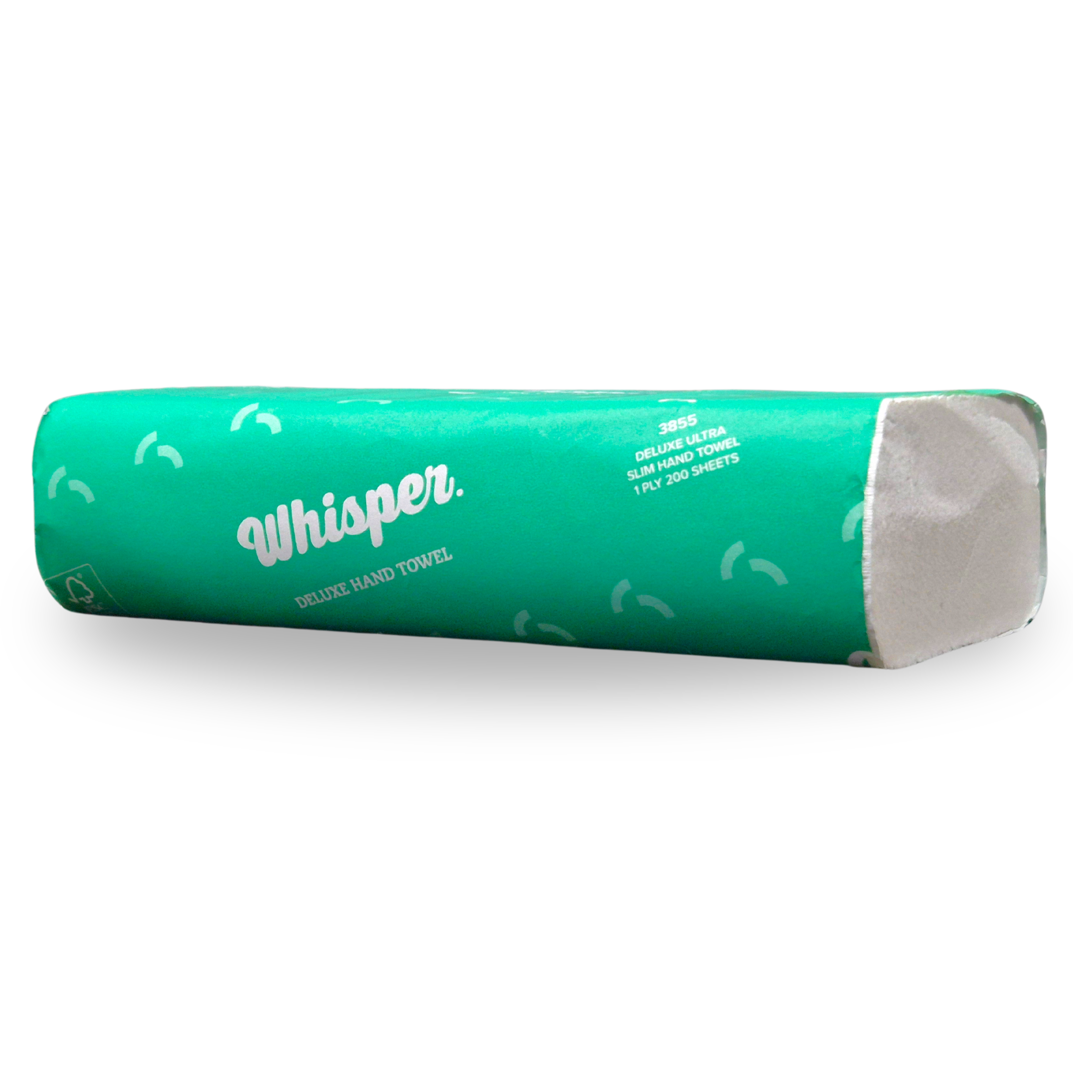 Whisper Ultrafold Hand Towel 1Ply, Manufacturer, paper manufacturer, Paper hand towel, folded hand towel, Whisper, 3855, 200 Sheets per pack, 23cm x 24cm