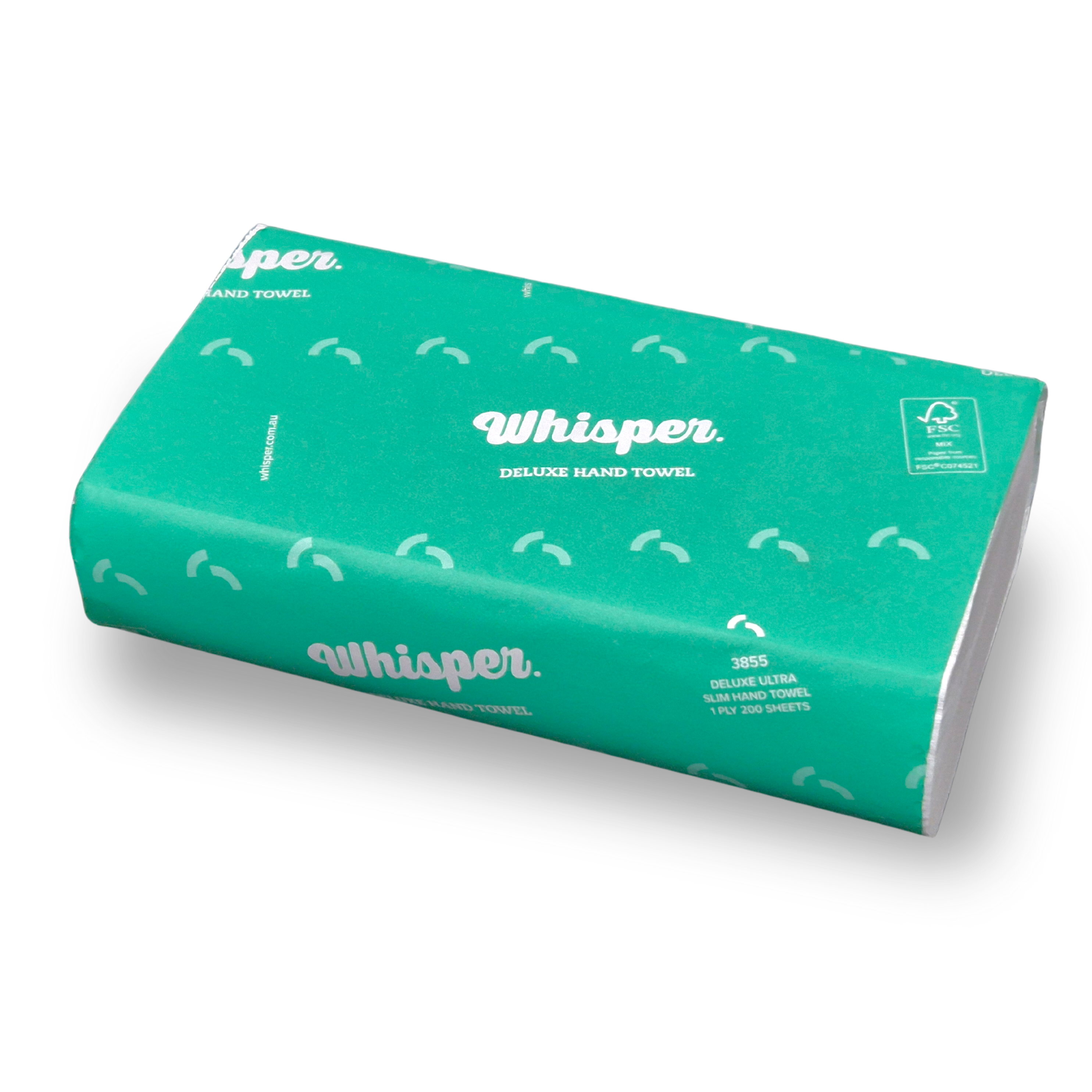Whisper Ultrafold Hand Towel 1Ply, Manufacturer, paper manufacturer, Paper hand towel, folded hand towel, Whisper, 3855, 200 Sheets per pack, 23cm x 24cm