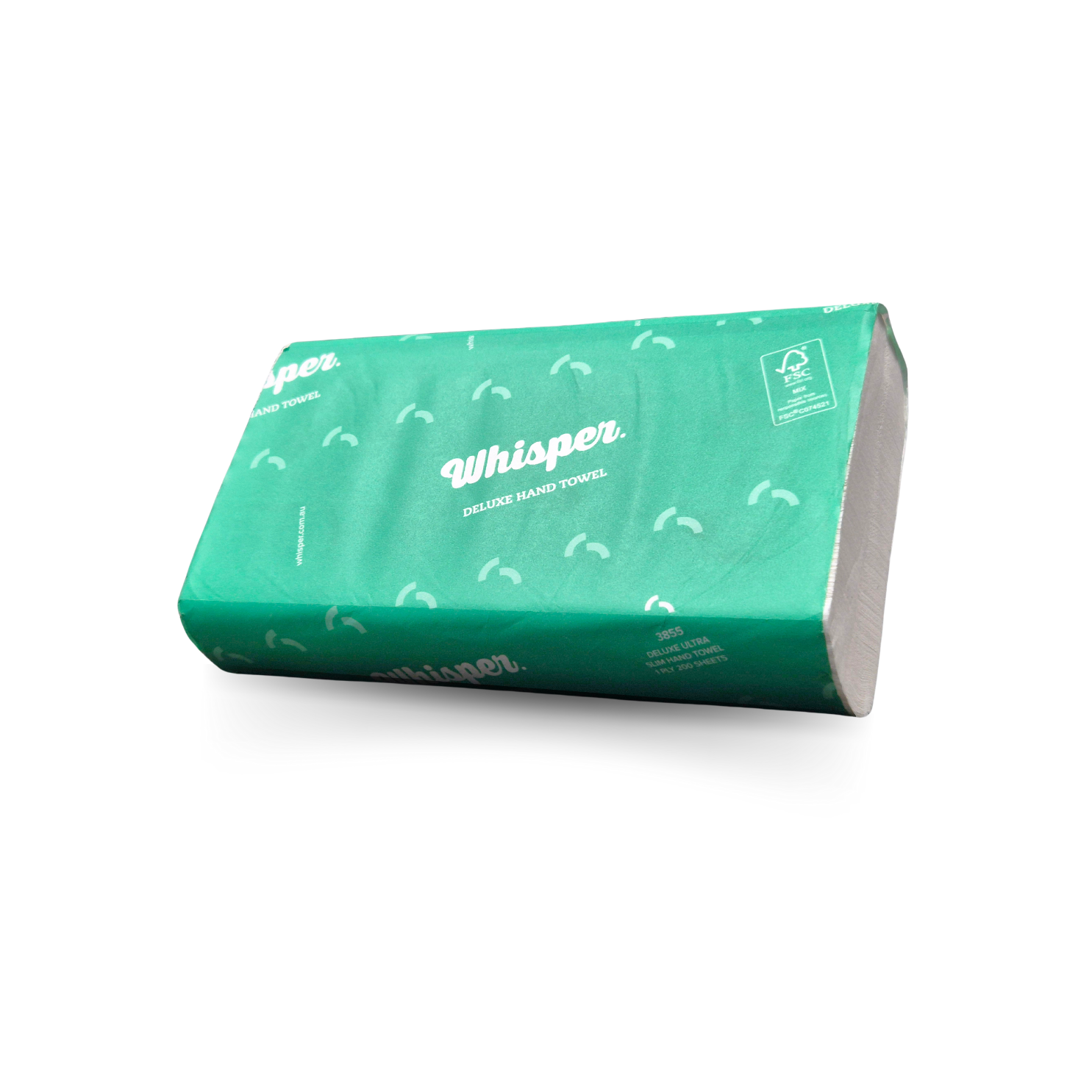 Whisper Ultrafold Hand Towel 1Ply, Manufacturer, paper manufacturer, Paper hand towel, folded hand towel, Whisper, 3855, 200 Sheets per pack, 23cm x 24cm