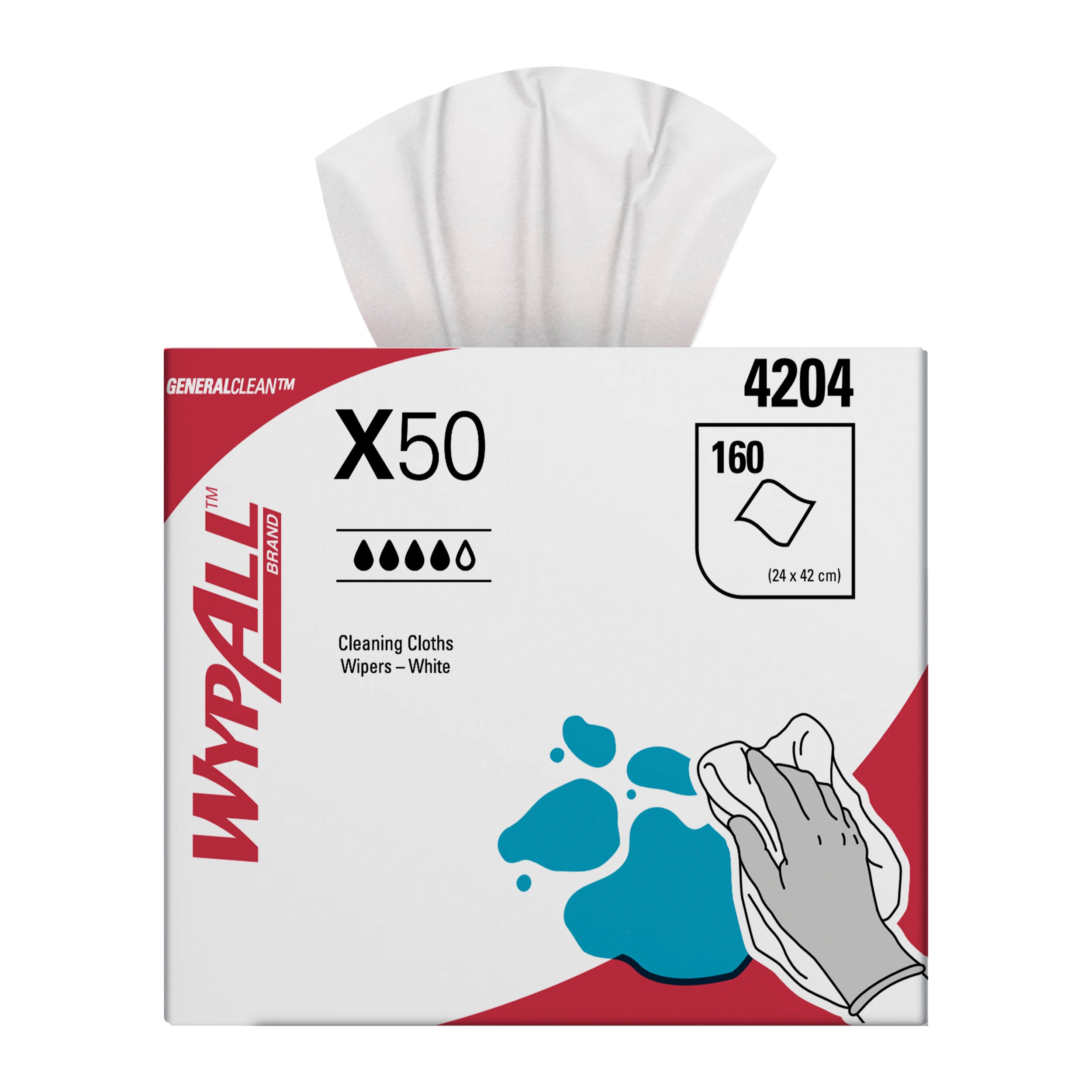 4204, Kimberly-Clark Professional® 4204, Wipers, WypAll™ X50 Wipers