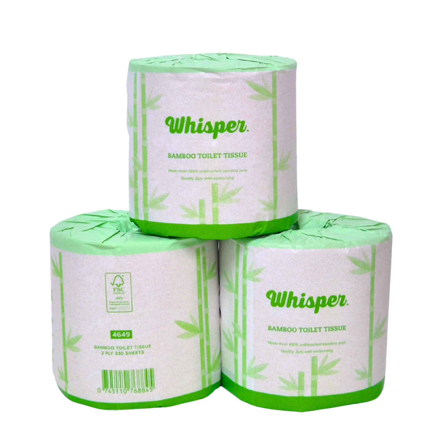 Bamboo Toilet Tissue 2Ply 330 Sheets