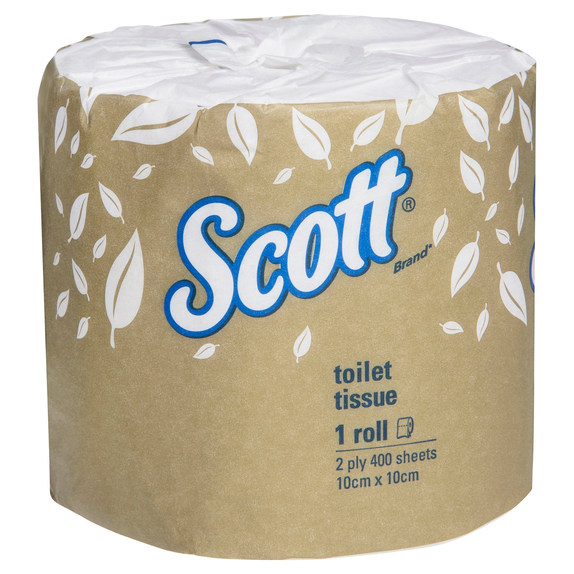 SCOTT® Toilet Tissue (5741), 2 Ply, 48 Rolls / Case, 400 Sheets / Roll (19,200 Sheets)