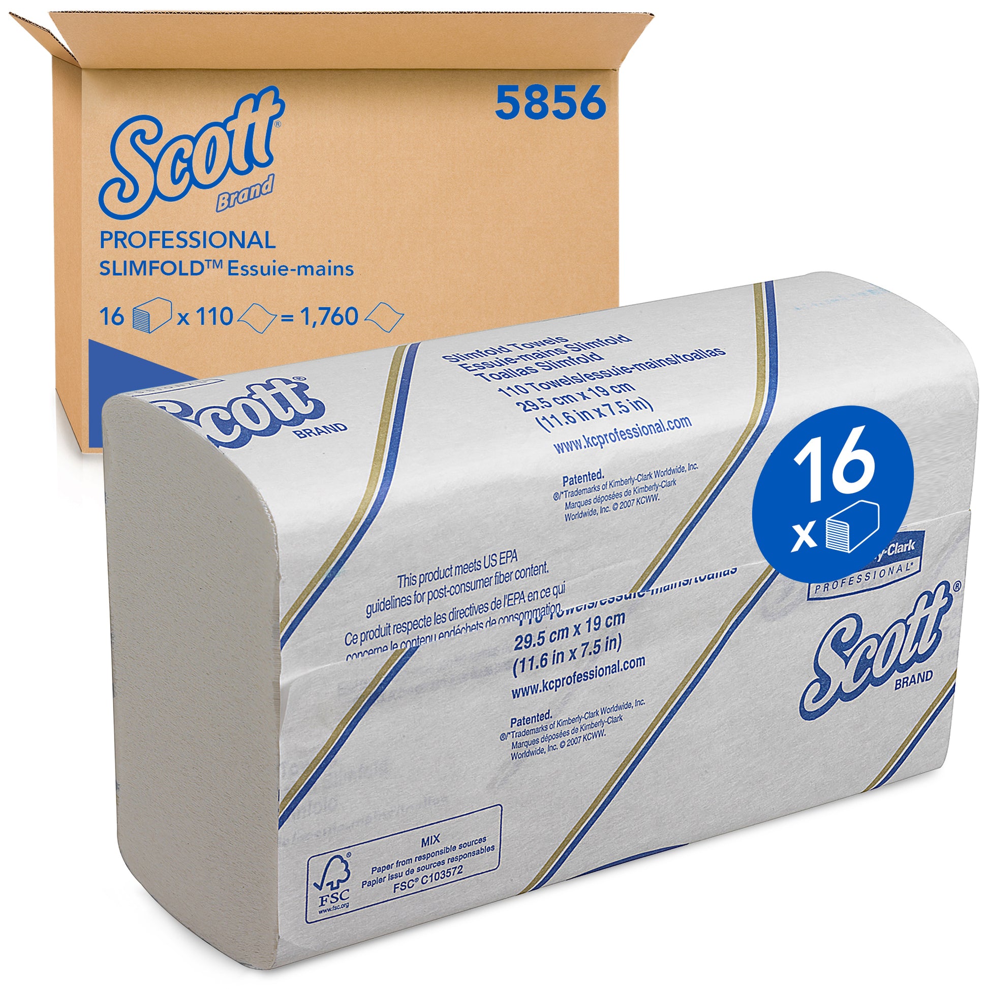 5856, Scott, Slimfold, Scott Slimfold, folded paper hand towels, paper towels, paper hand towels, hand paper towels, disposable hand towels, disposable towels, paper hand towels for dispenser, white paper towels, folded paper towels, folded hand towels, folded paper hand towels, multifold Paper Towels, Scott Paper Towels, Scott Hand Towels, Hand Towels