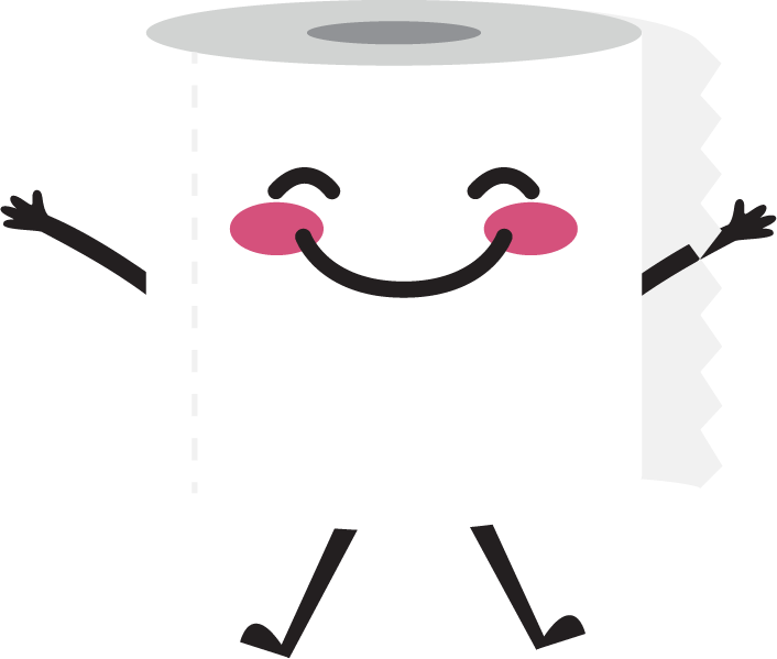 Whisper paper toilet paper character, toilet paper, toilet tissue
