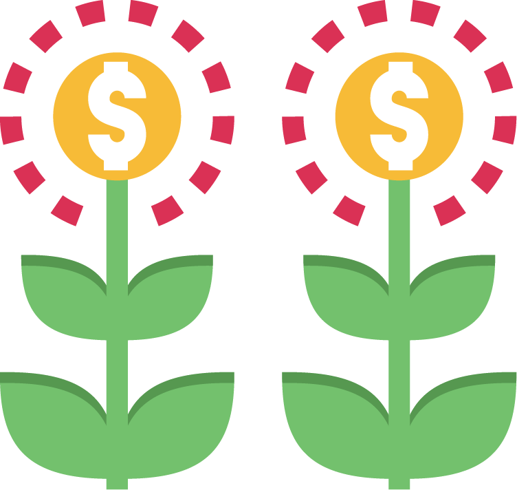 two plants that are growing money because whisper bamboo paper range is social responsible and better for businesses