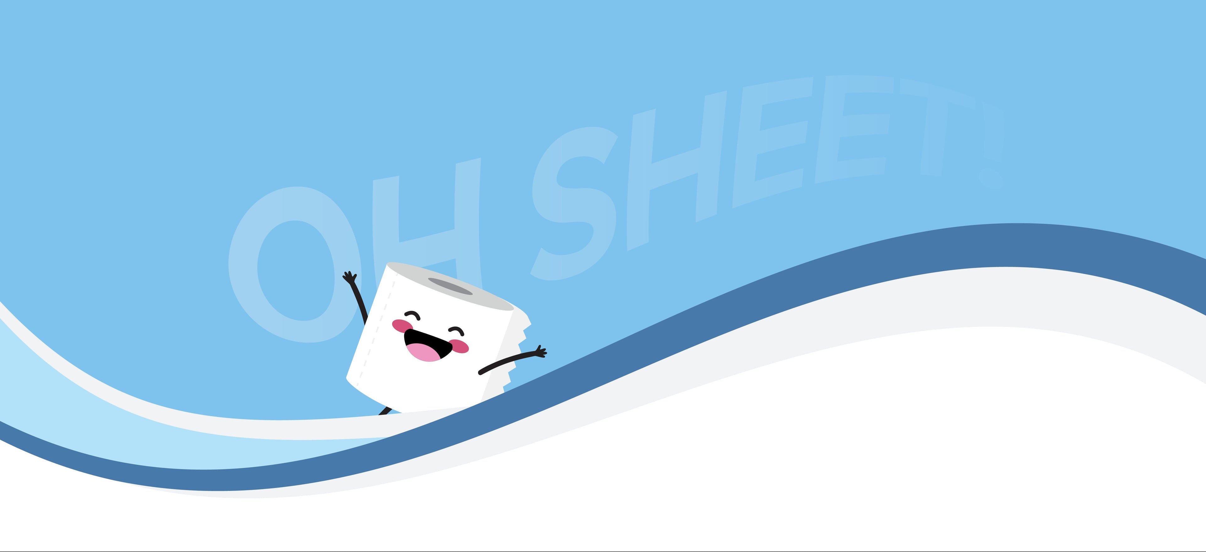 Whisper Toilet paper, toilet tissue, blues, blue waves, oh sheet, sheet, bathroom tissue, wholesaler, bulk, customisable paper products, customisable hand towels, customisable toilet paper, manufacturer