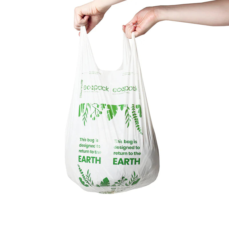 Ecopack 18L Compostable Bin Liners Small - Tie Handles