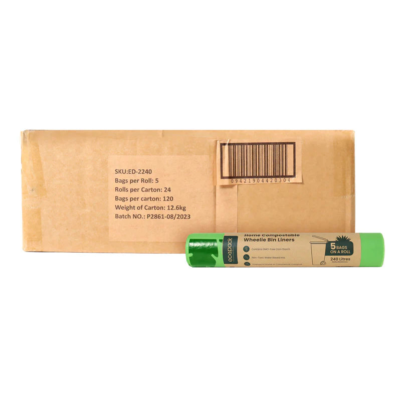 Ecopack 240L Compostable Wheelie Bin Bags