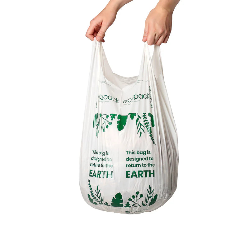 Ecopack 27L Compostable Bin Liners Medium - Tie Handles