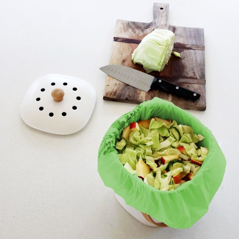 Ecopack 8L Green Compostable Bin Liners - Tie Handles