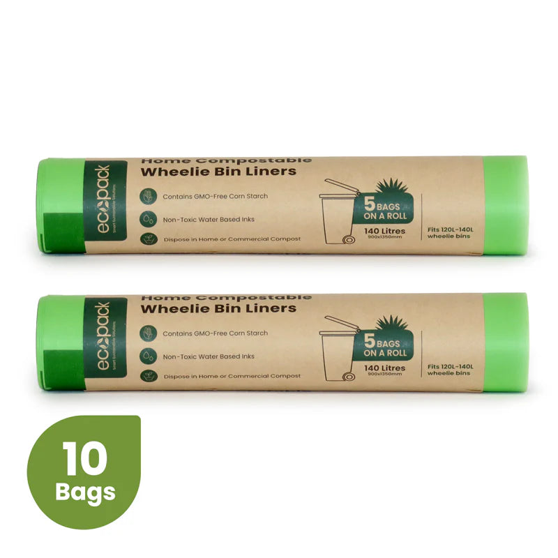 Ecopack 140L Compostable Wheelie Bin Bags