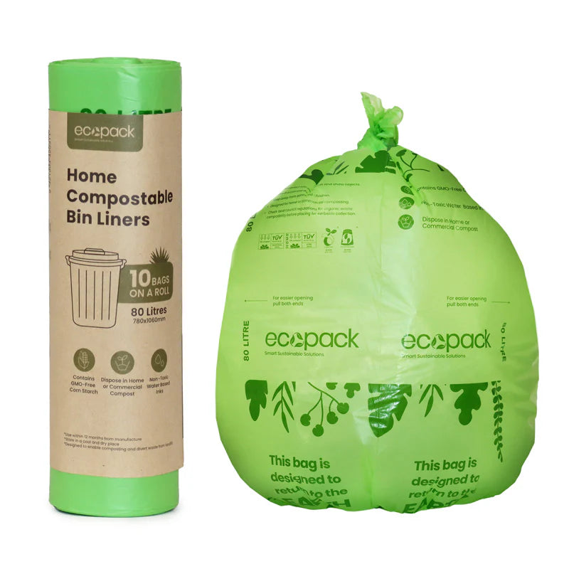 Ecopack 80L Compostable Garbage Bags