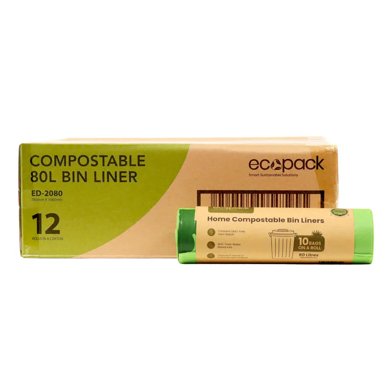 Ecopack 80L Compostable Garbage Bags