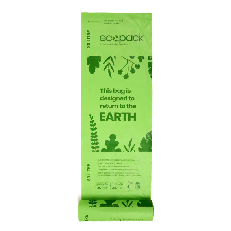 Ecopack 80L Compostable Garbage Bags