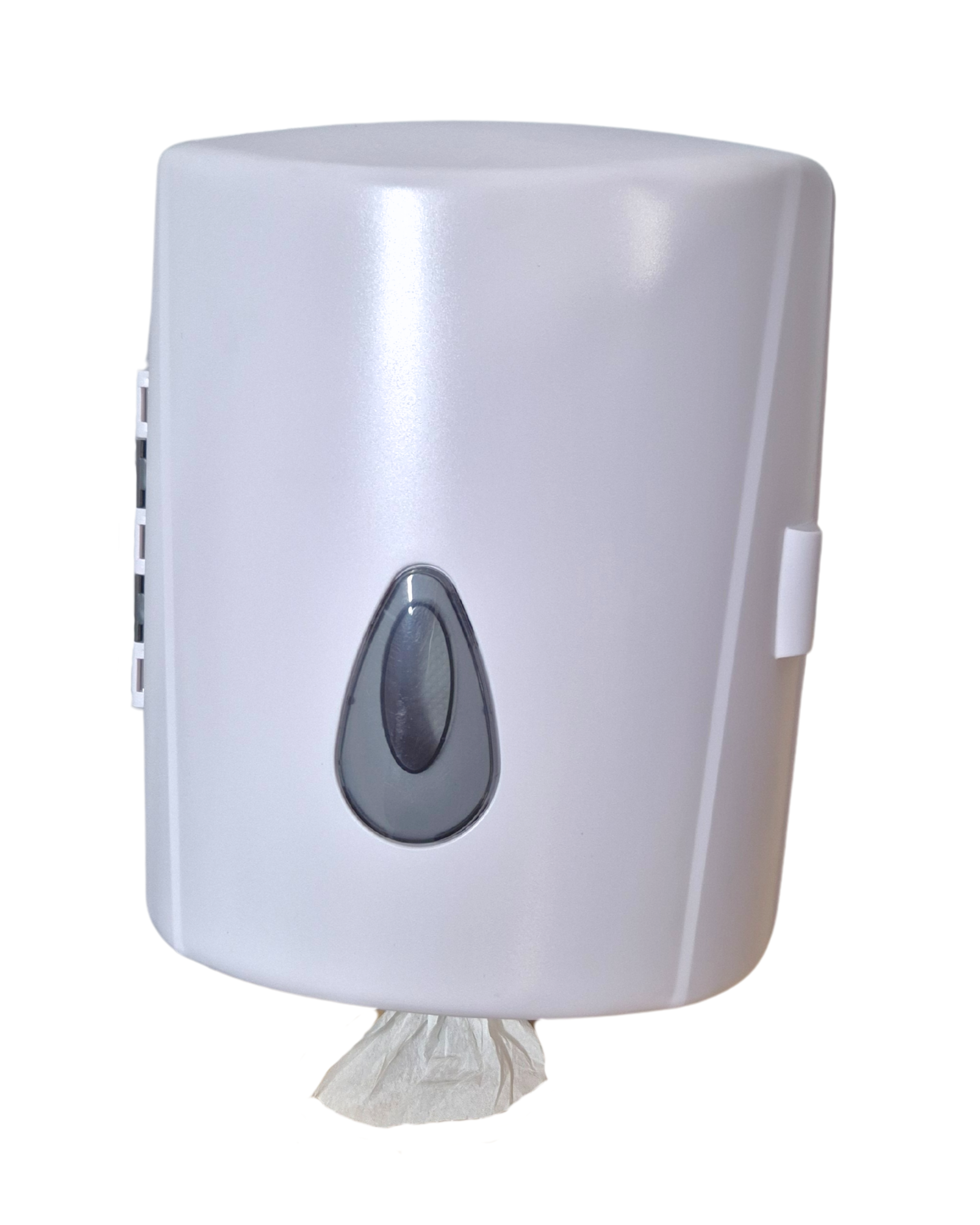 Centrefeed hand towel dispenser, centrefeed paper hand towel dispenser, manufacturer, paper towel dispenser, Whisper paper products, whisper, ABS construction, dispenser manufacturer, centrefeed roll towel, more hygienic, waste prevention