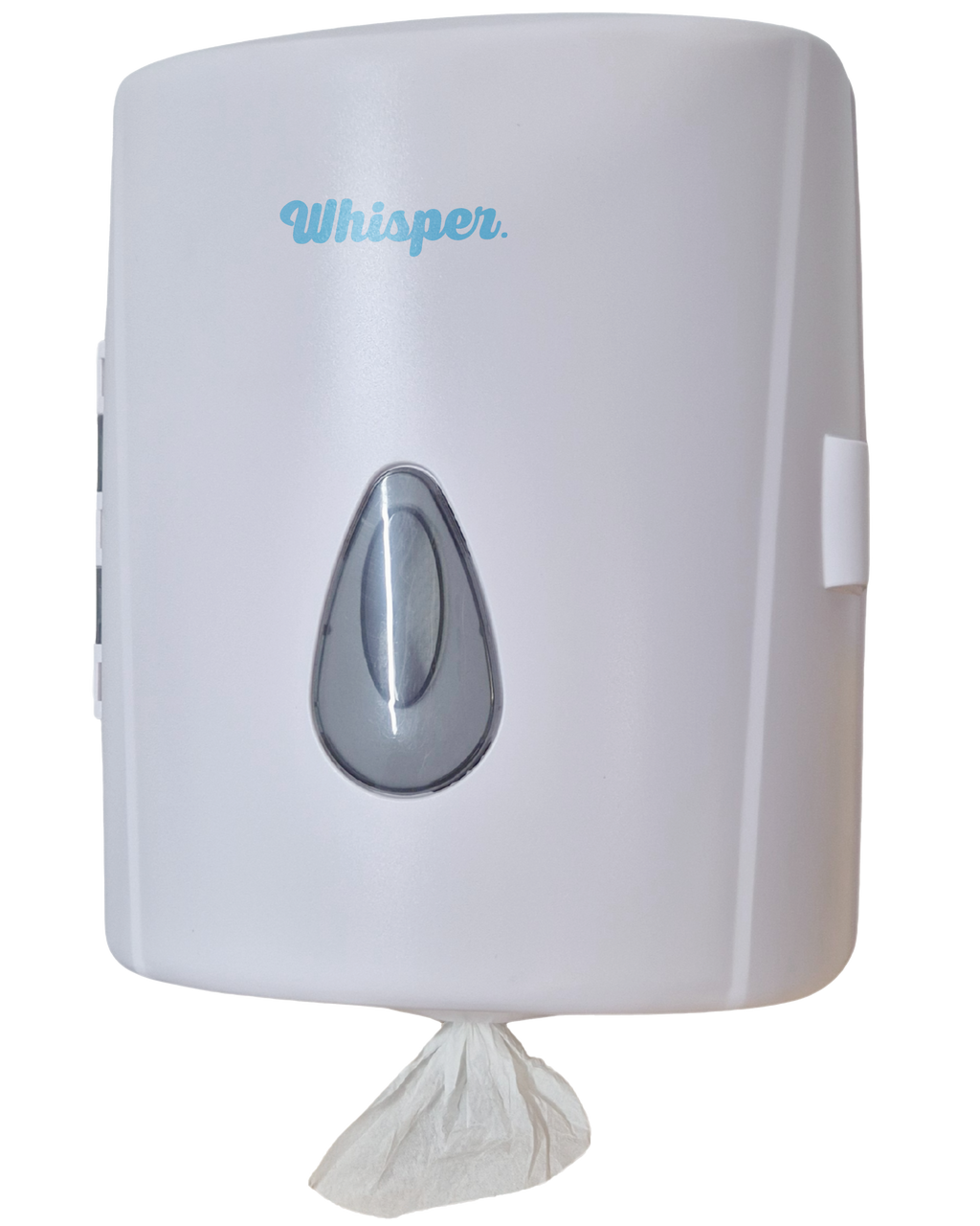 Centrefeed hand towel dispenser, centrefeed paper hand towel dispenser, manufacturer, paper towel dispenser, Whisper paper products, whisper, ABS construction, dispenser manufacturer, centrefeed roll towel, more hygienic, waste prevention, whisper dispenser, center pull