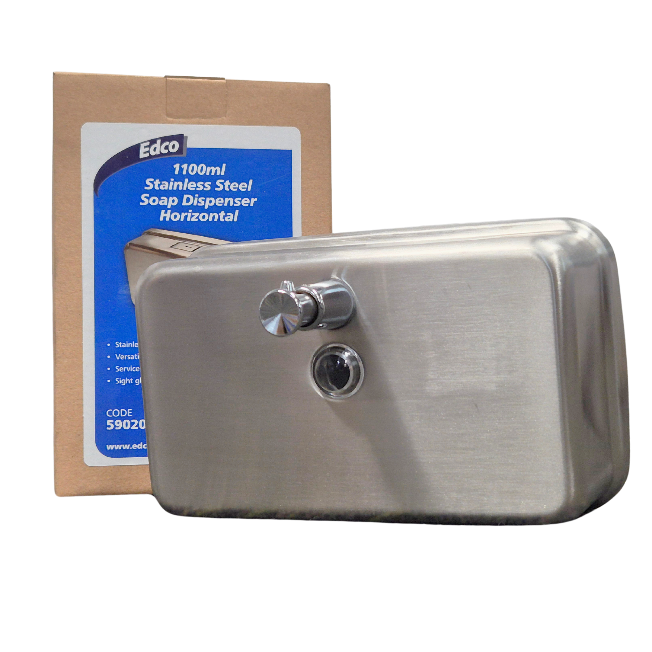 Dispenser Stainless Steel 1.2lt Soap Liquid - Horizontal, manufacturer, wholesaler, soap dispenser, 1.2L, 1.2L soap dispenser, stainless steel, silver
