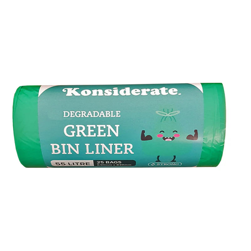 Green Degradable Bin Liner 55L