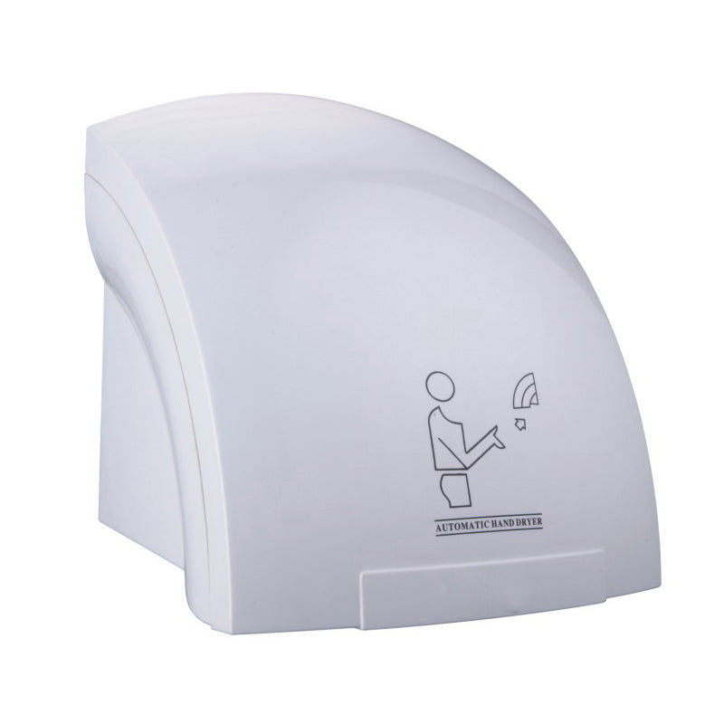 White Plastic Electric Hand Dryer with Brushless Motor