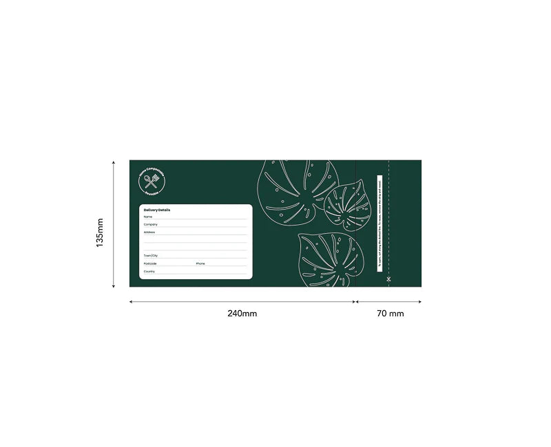 Ecopack Compostable Resealable Courier Bags DLE