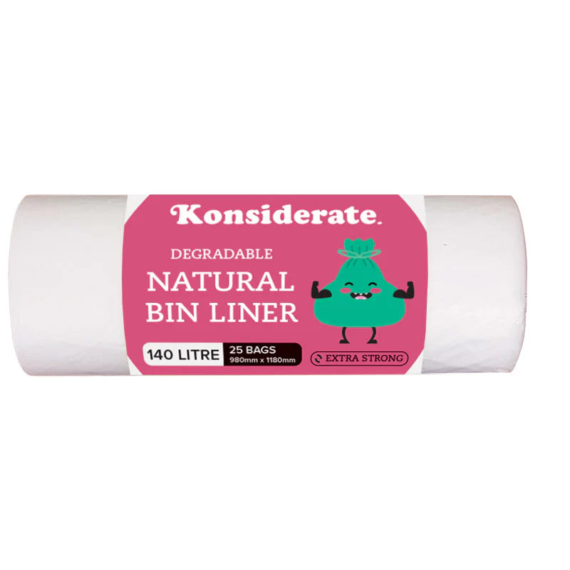 Clear Degradable Bin Liner 140L