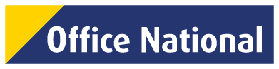 Office National Logo, blue and yellow background