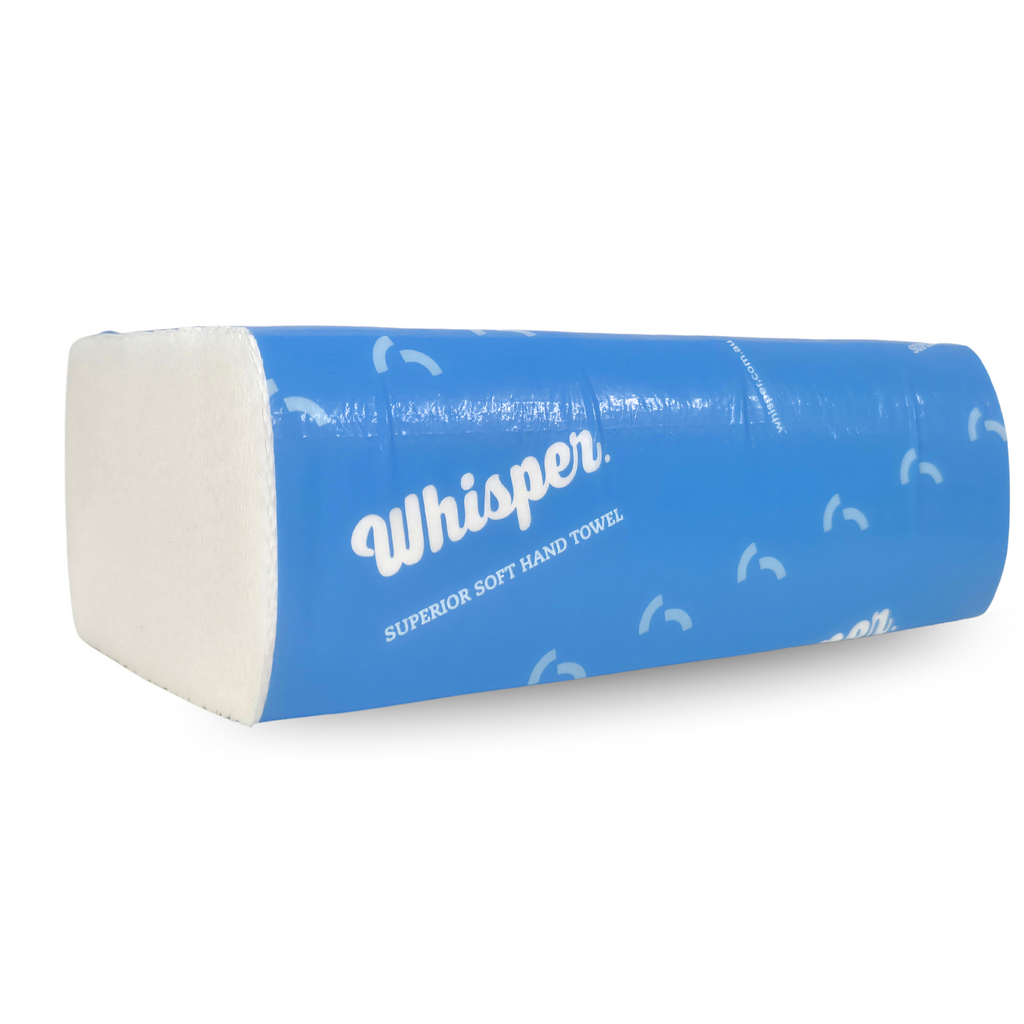 Whisper 3830, Folded Hand Towel, paper hand towel, paper towel, soft paper hand towel, TAD