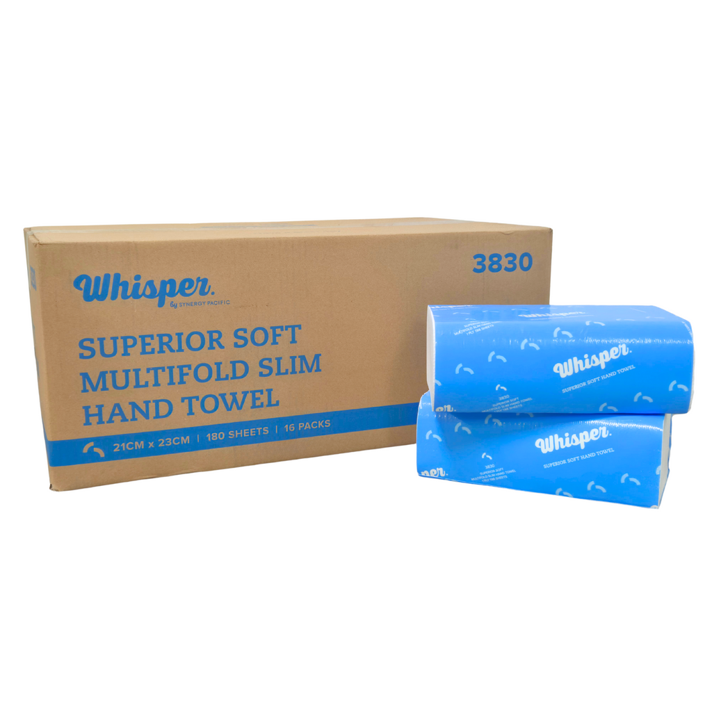 Whisper 3830, Folded Hand Towel, paper hand towel, paper towel, soft paper hand towel, TAD